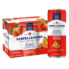 Sanpellegrino Zero Blood Orange Italian Sparkling Beverage - 6pk/11.15 fl oz Cans