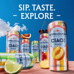 Sanpellegrino CIAO! Blood Orange Flavored Sparkling Water with Real Fruit Juices - 6pk/11.15 fl oz Cans