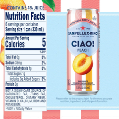 Sanpellegrino CIAO! Peach - 6pk/11.15 fl oz Cans