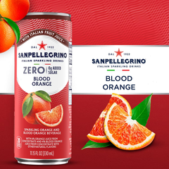Sanpellegrino Zero Blood Orange Italian Sparkling Beverage - 6pk/11.15 fl oz Cans