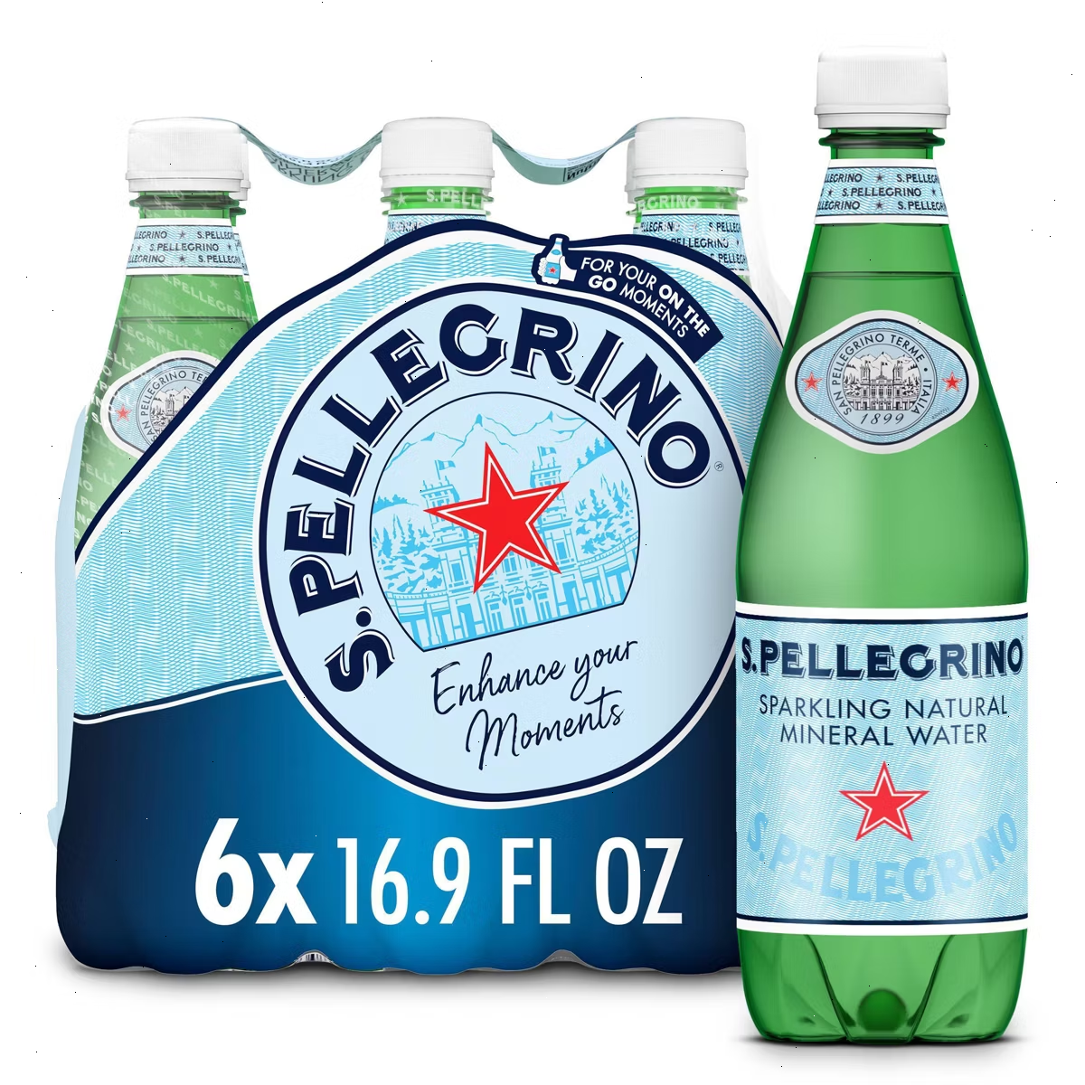 S.Pellegrino Mineral Sparkling Water Bottles - 6pk/16.9 fl oz